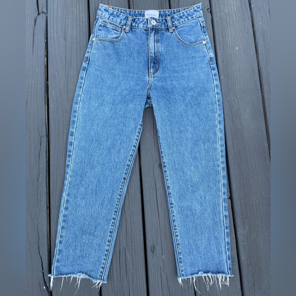 Abrand Jeans ‘94 High Slim Straight Leg Raw Hem W27